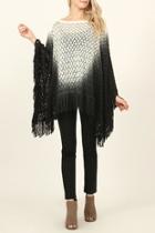  Ombre Fringes Poncho