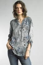  Floral Silky Tunic