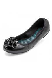  Liz Black Leather Flat