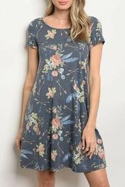  Indigo Floral Dress