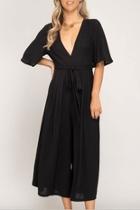  Backless Culotte Jumpsuit