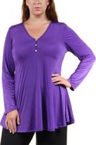  Henley Tunic Top