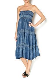  Strapless Denim Dress
