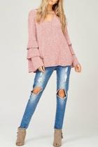  Layered Bell-sleeve Top