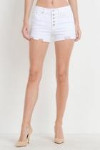  Button-fly High-rise Shorts