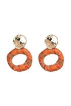 Orange Fabric Earring