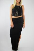  Ruched Maxi Skirt