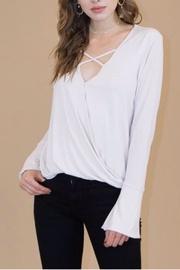  Criss-cross Sueded Top