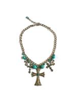  Cross-charm Pendant Necklace-set