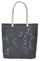  Embroidered Rabbits Tote