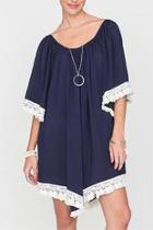  Lace Shoulder Dress