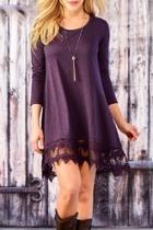  Lacey Knit Tunic Dress