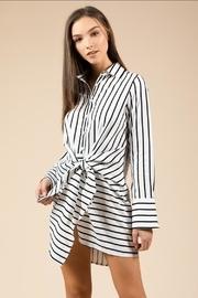  Striped Boyfriend Shirt-dress