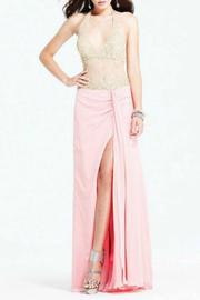  Illusion Beaded Gown