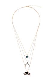  Tri Color Layered Necklace