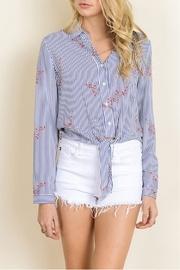  Striped Floral Blouse