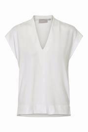  White V Neck Top