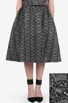  Black Embroidered Skirt