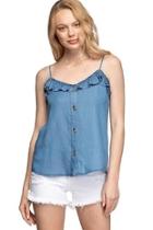 Chambray Ruffle Cami