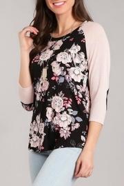  Solid & Floral Baseball-tee