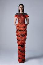 Fringe Column Gown