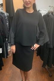  Bell Sleeve Hi-lo Silk Top Mossaic 2415