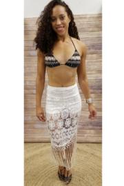 White Lace Frills Skirt