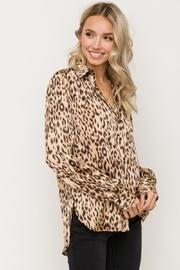  Leopard Print Satin Shirt