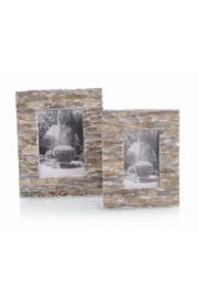  S/2 Cream & Brown Enameled Frames