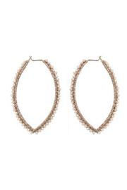  Oval Earrings W Faceted Glass Beads