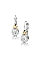  Antiqua Cz French-wire-earrings