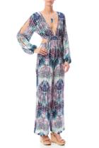  Shoulder Slit Printed Jumpsuit