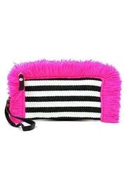  Striped Fringe Clutch