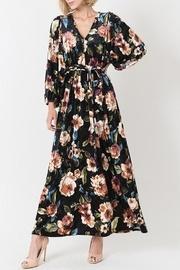  Velvet Floral Maxi Dress