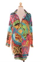  Neon Printed Shirt Dress