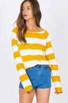  Mustard Stripe Sweater