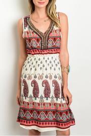  Ivory Paisley Dress
