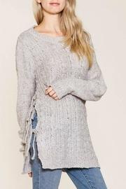  Side-tie Long Sweater