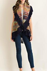  Navy Print Vest