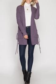  Lace-up Cardigan