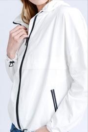  White Woven Windbreaker