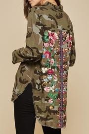  Embroidered Camo Blouse