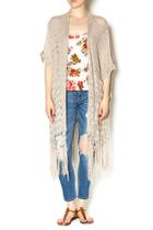  Fringe Open Cardigan