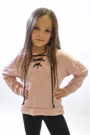  Lace-up Hooded Sweatshirt