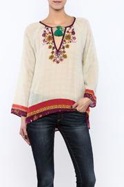  Cream Bohemian Top
