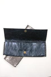  Metallic Leather Clutch