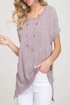  Casual Hi-low Top