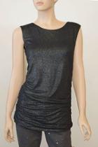  Silver Rouched Top
