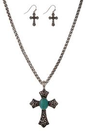  Turquoise Cross Necklace-set