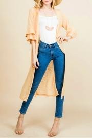  Bell-sleeve Knit Cardigan